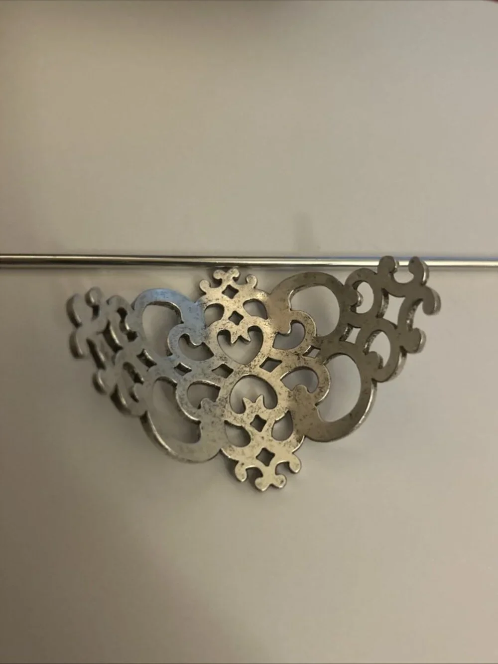 Celtic Hair Barrette Clip Silver Zinc Alloy Celtic Medieval Hearts Eternal Love